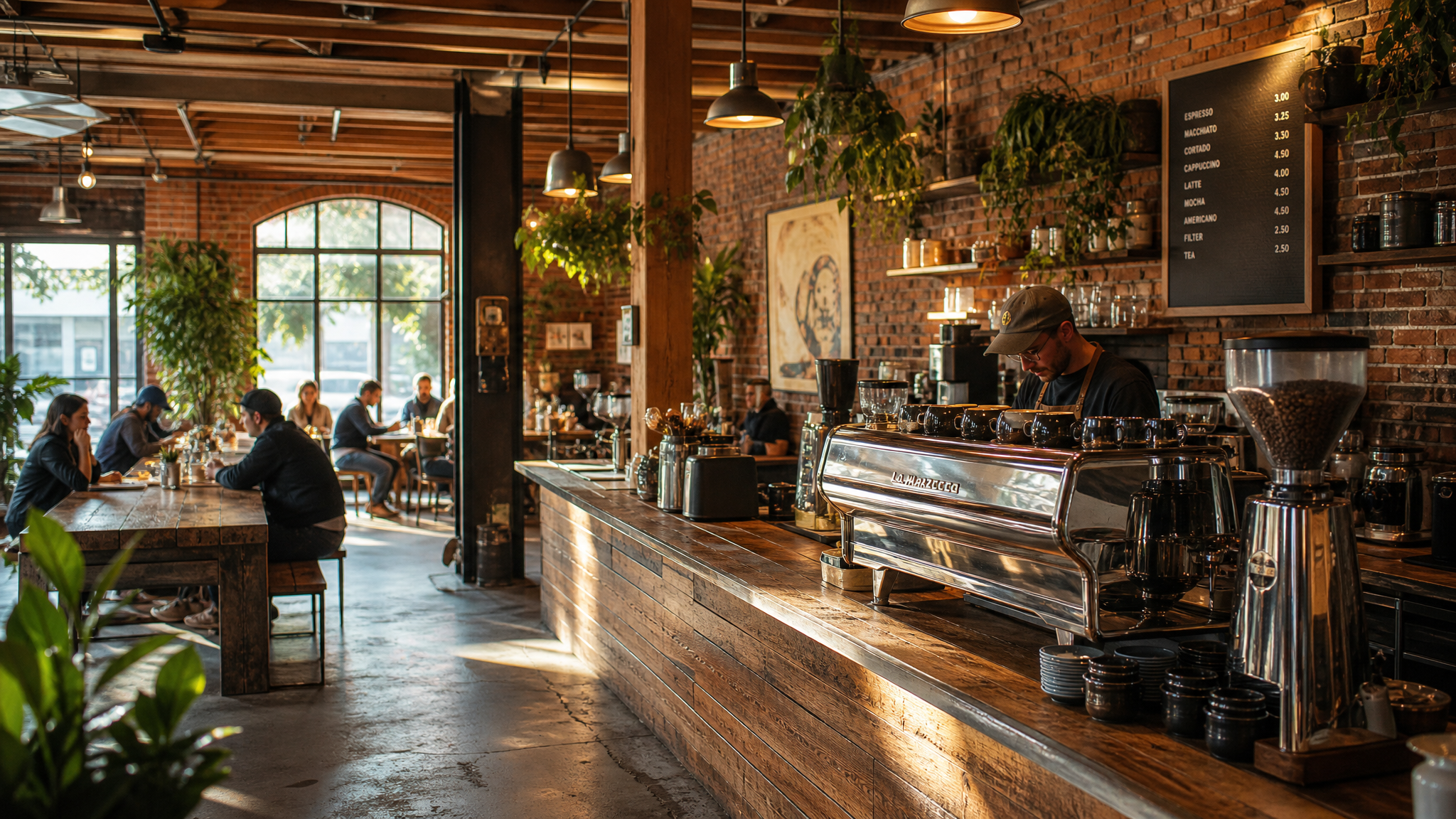 Home of the Bean's warm, creative café interior at Arts on Main in Maboneng, Johannesburg