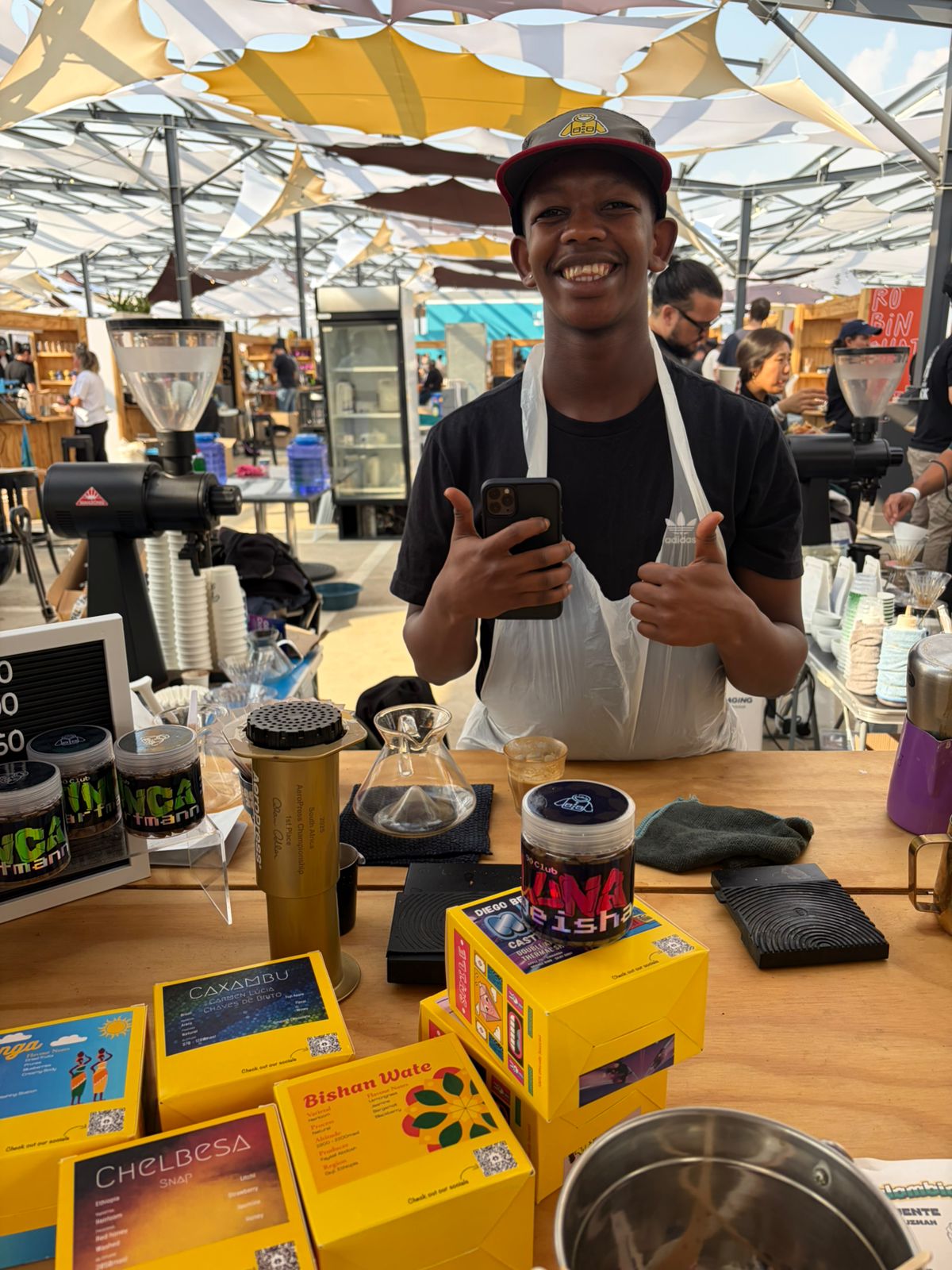 Festival atmosphere — barista pulling shots at the Jo'burg Coffee Festival 2026